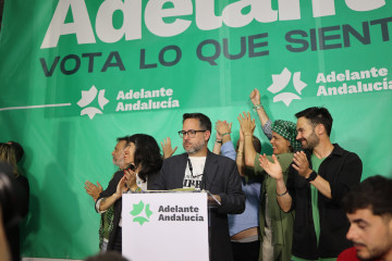 José Ignacio García valorando los datos electorales.