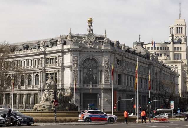 Archivo - Fachada del Banco de España, a 1 de abril de 2025, en Madrid (España).