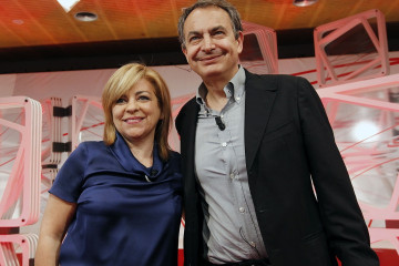 Archivo - La vicesecretaria general del PSOE y el ex presidente socialista, Elena Valenciano y José Luis Rodríguez Zapatero