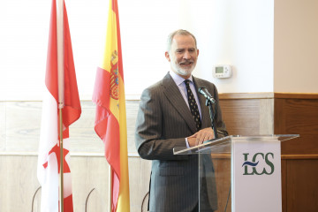El Rey Felipe VI durante su visita al Lakefield College School, el internado en Canadá en el que estudió el curso 1984-85