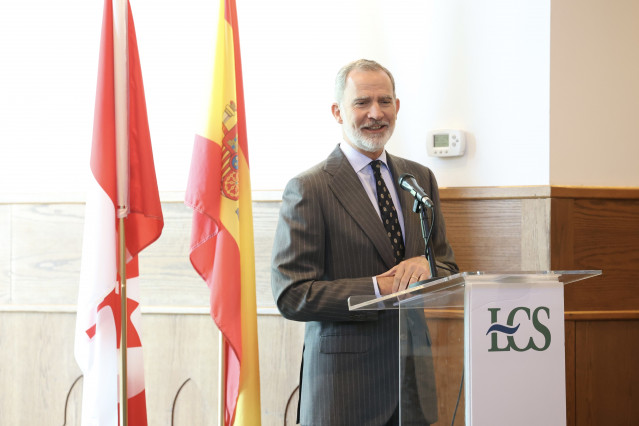 El Rey Felipe VI durante su visita al Lakefield College School, el internado en Canadá en el que estudió el curso 1984-85