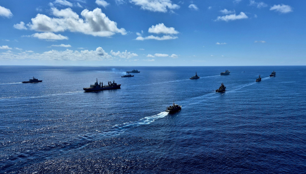 Buques participantes en el ejercicio Flotex-26 de la Armada