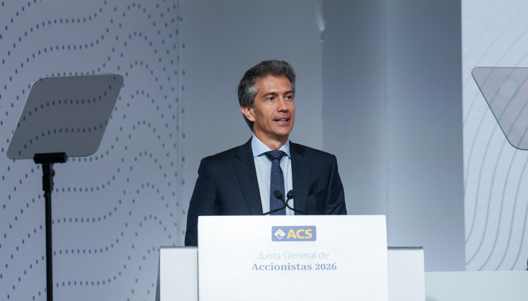 El consejero delegado Juan Santamaría Cases, durante la junta de accionistas de ACS, en Ifema Madrid, a 8 de mayo de 2026, en Madrid (España).
