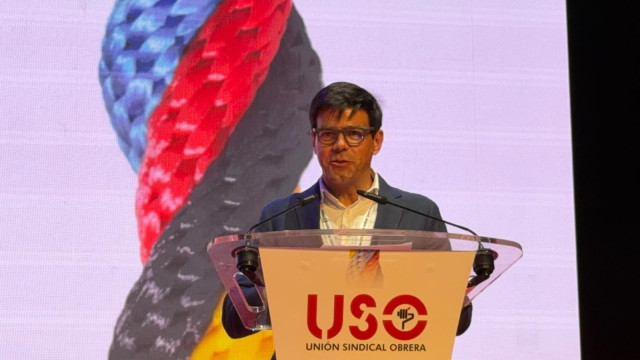 El secretario general de USO, Joaquín Pérez