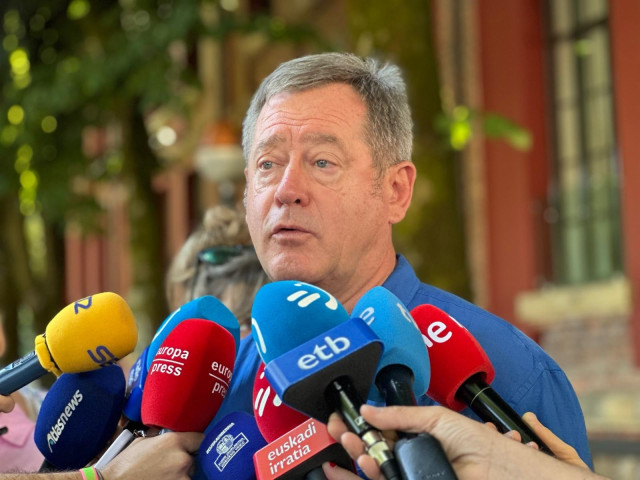 El consejero de Seguridad, Bingen Zupiria, en declaraciones a los medios en Durango.
