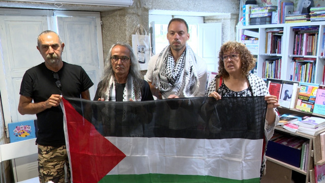 Activistas gallegos participantes en la Global Sumud Flotilla.