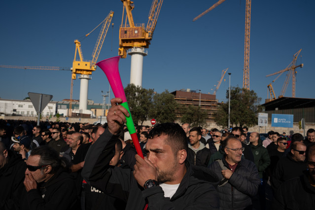 Protesta del sector del metal en Galicia