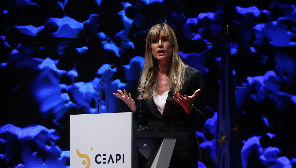 Archivo - Begoña Gómez en un congreso en CaixaForum, Madrid