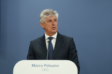 El CEO de Cellnex, Marco Pautuano, durante la celebración de la Junta General de Accionistas, en el Meeting Place Castellana, a 30 de abril de 2026, en Madrid (España)