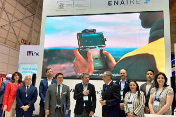 El Secretario De Estado De Ministerio De Transportes Y Movilidad Sostenible, Y Presidente De Enaire, José Antonio Santano, Durante La Feria Airspace World De Lisboa.