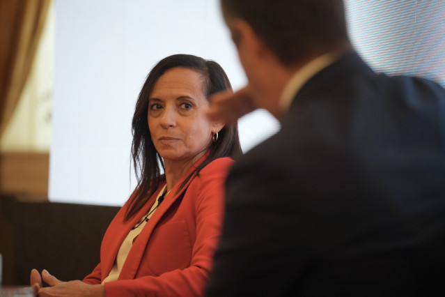 La presidenta de Redeia, Beatriz Corredor, durante el foro ‘La energía eléctrica que Euskadi necesita’