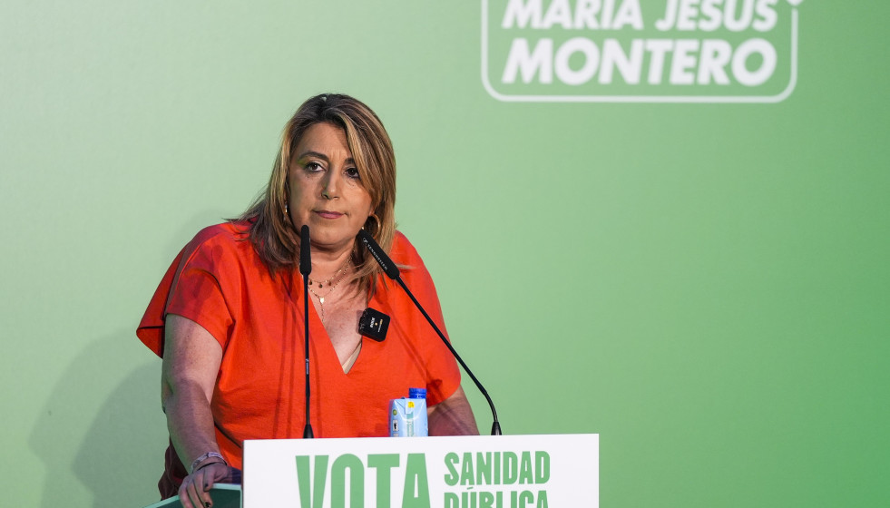 La senadora del PSOE y expresidenta de la Junta de Andalucía, Susana Díaz, durante un acto público de campaña. A 13 de mayo de 2026 en Sevilla (Foto de archivo).