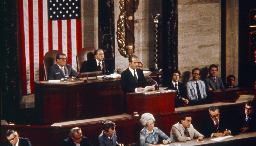 Archivo - (Foto De ARCHIVO) WASHINGTON, ESTADOS UNIDOS - 2 DE JUNIO DE 1976: El Rey De España, Juan Carlos I, Ofrece Un Discurso Frente Al Congreso De Los Estados Unidos Durante Un Viaje Oficial Al P