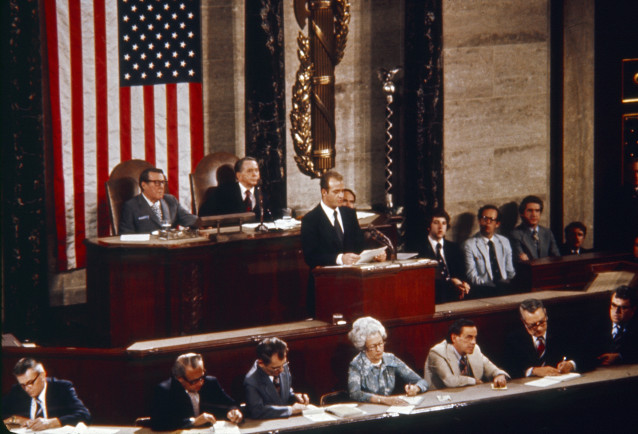 Archivo - (Foto De ARCHIVO) WASHINGTON, ESTADOS UNIDOS - 2 DE JUNIO DE 1976: El Rey De España, Juan Carlos I, Ofrece Un Discurso Frente Al Congreso De Los Estados Unidos Durante Un Viaje Oficial Al País Americano.