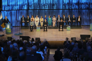 Un momento del discurso de Fernando Clavijo por el Día de Canarias
