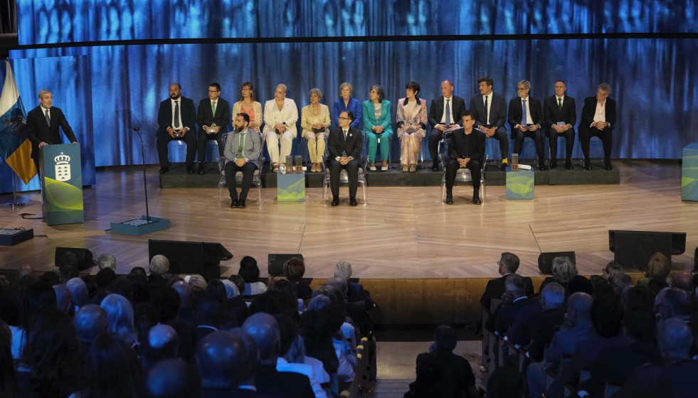 Un momento del discurso de Fernando Clavijo por el Día de Canarias