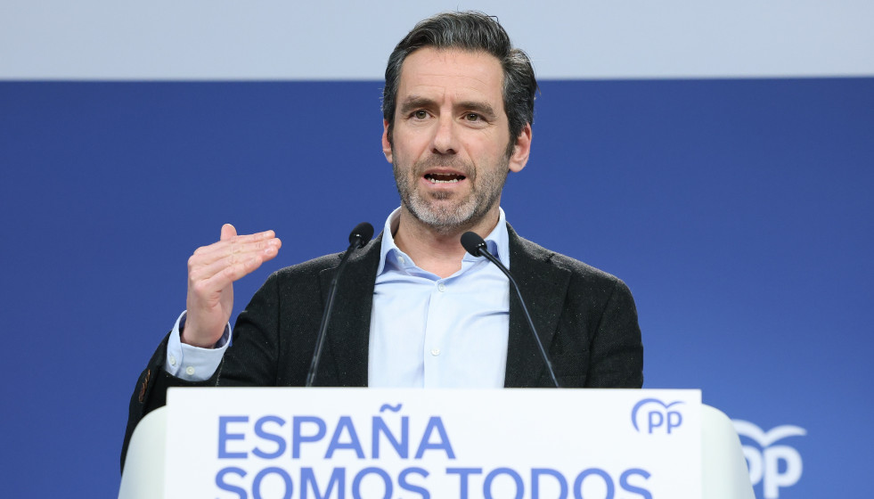 Archivo - El portavoz del PP, Borja Sémper, durante una rueda de prensa posterior al Comité de Dirección del PP, en la sede del partido, a 13 de enero de 2025, en Madrid (España).