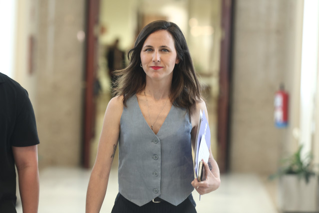 La secretaria general de Podemos, Ione Belarra, a su llegada a la Junta de Portavoces, en el Congreso de los Diputados, a 26 de mayo de 2026, en Madrid (España).