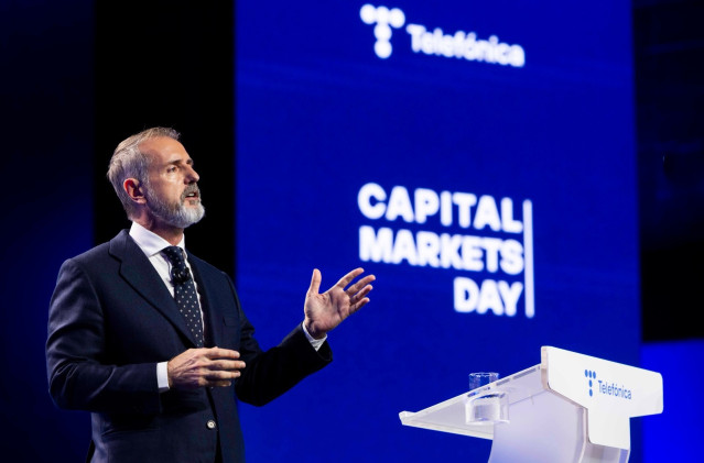 Archivo - El presidente de Telefónica, Marc Murtra, durante la presentación del 'Día del inversor' de la compañía, a 4 de noviembre de 2025, en Madrid (España).