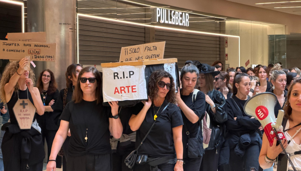 Imagen de la manifestación de este martes en Vigo.