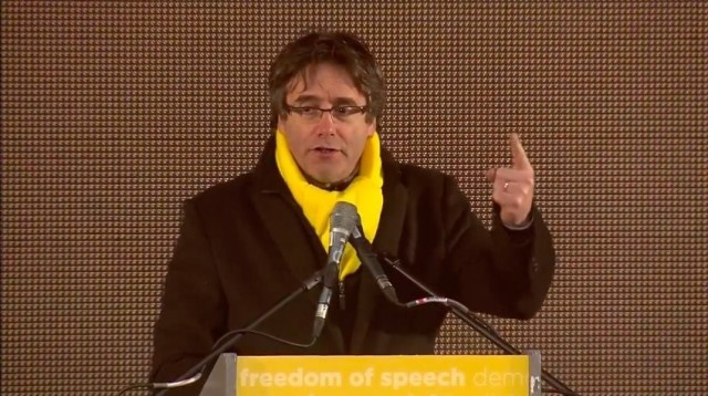 Puigdemont habla tras la manifestación en Bruselas