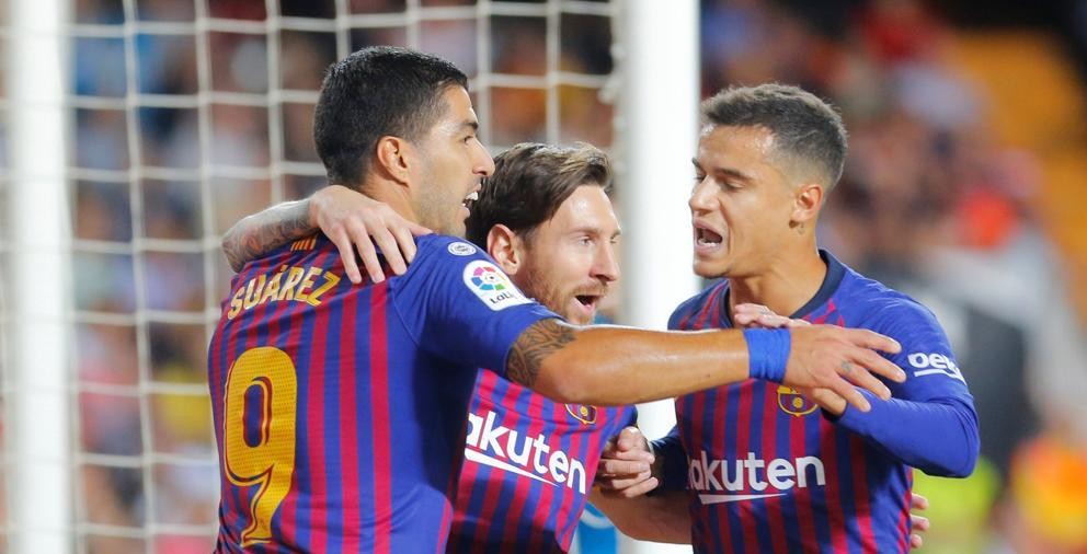 Suarez messi coutinho valencia baru00e7a liga reuters