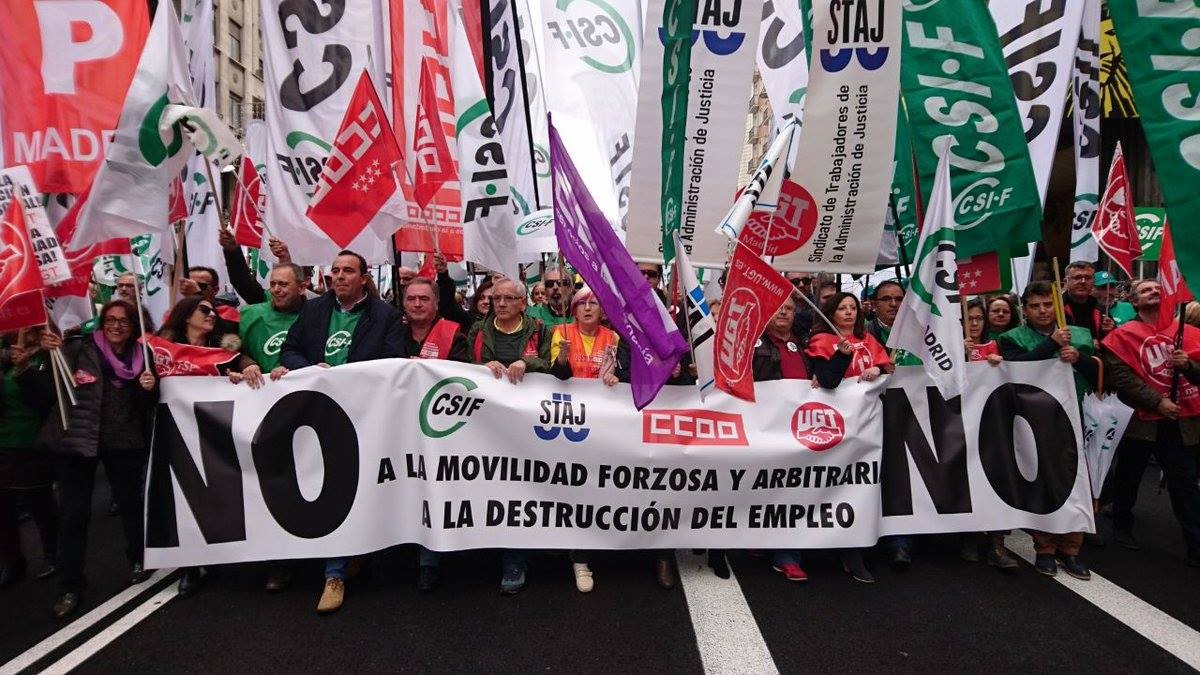 Huelga Funcionarios de Justicia CCOO