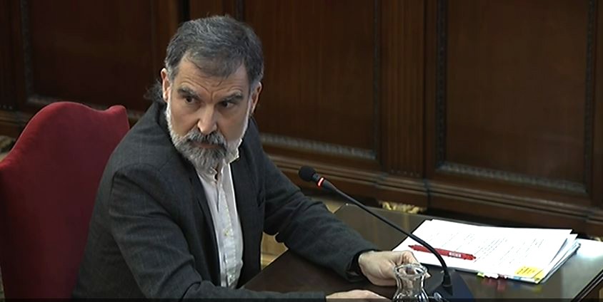 Jordi Cuixart en el juicio del procés