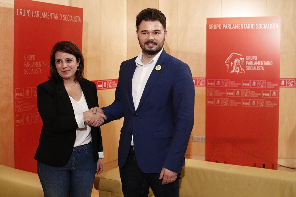 Adriana Lastra y Gabriel Rufián