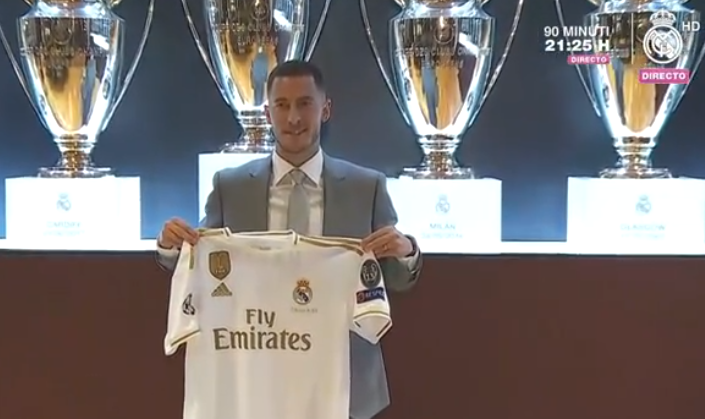 Hazard presentado oficialmente como jugador del Real Madrid
