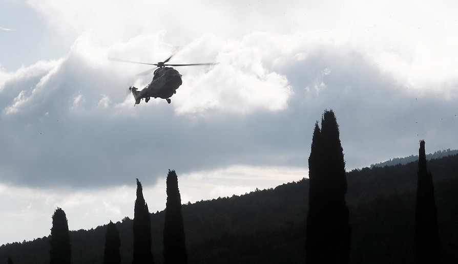 Helicóptero para trasladar la tumba de Franco