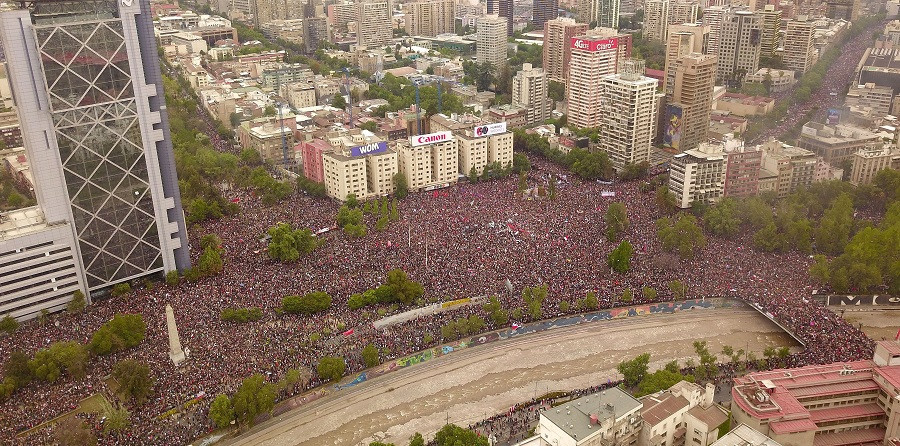 Manifestaciu00f3n en Santiago de Chile