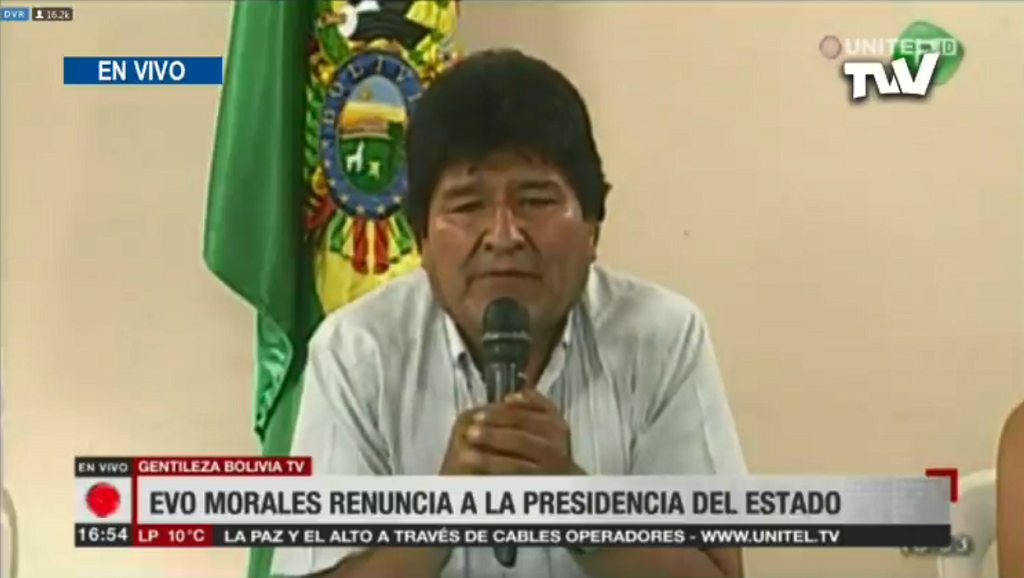 Evo Morales dimite