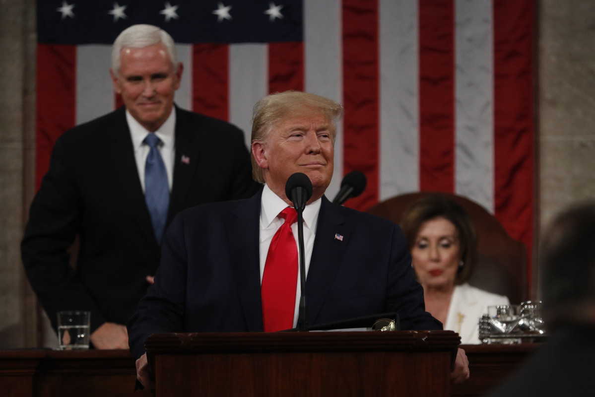 Trump en el debate del Estado de la Uniu00f3n 2020