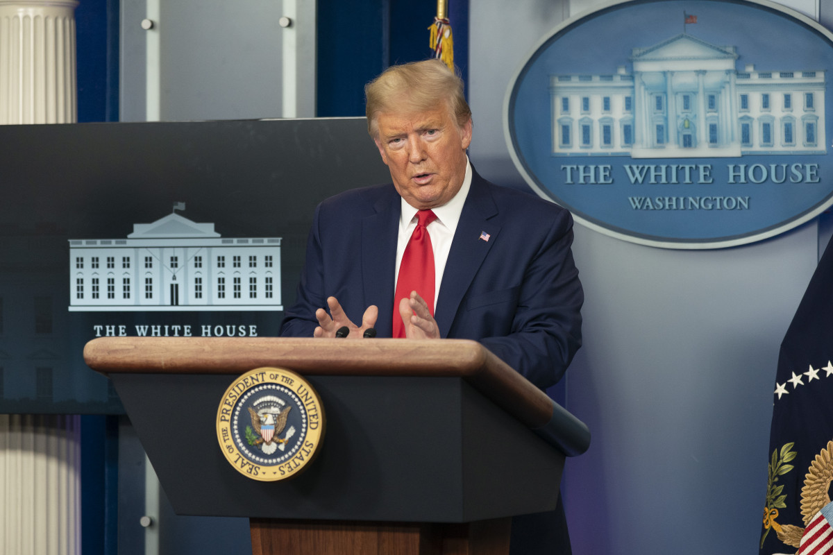 March 31, 2020 - Washington, DC, United States: United States Presidente Donald J. Trump participates in a news briefing by members of the Coronavirus Task Force at the White House. (Chris Kleponis / C