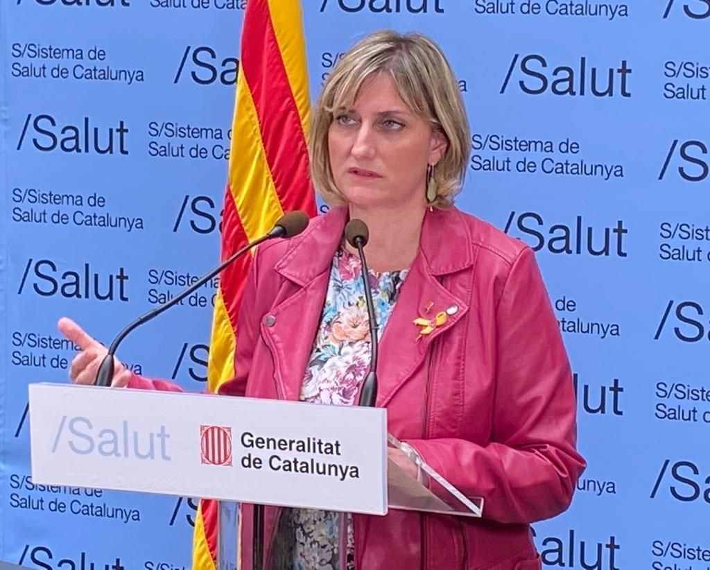 La consellera de Salud de la Generalitat, Alba Vergés, durante la rueda de prensa telemática