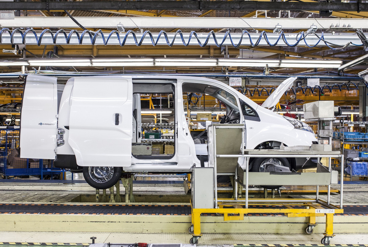 Producción de la e-NV200 en la planta de Nissan en Barcelona