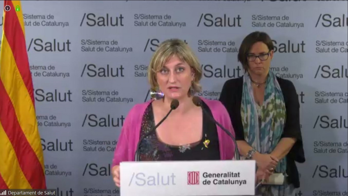 La consellera de Salud, Alba Vergés, durante la rueda de prensa de este viernes 22 de mayo del 2020