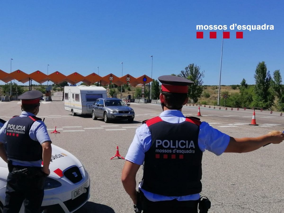 Control de los Mossos d'Esquadra en Lleida