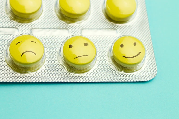 Antidepresivos, pastillas, felicidad