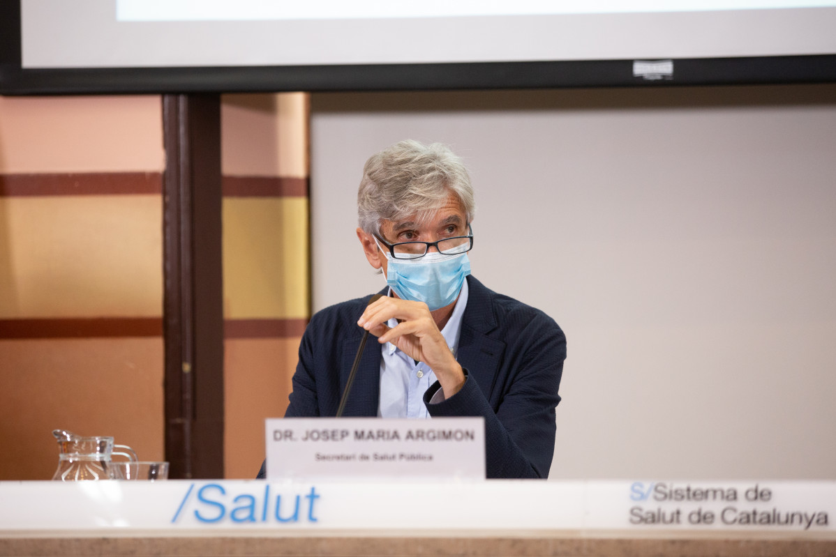 El secretari de Salut Pública de la Generalitat, Josep Maria Argimón, en una roda de premsa per tractar l'evolució de la pandèmia. Catalunya (Espanya), 22 de setembre del 2020 (Arxiu).