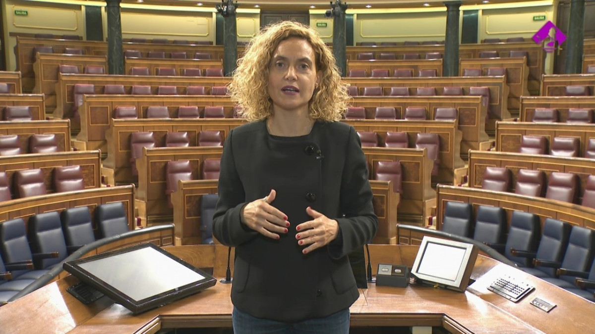 La presidenta del Congreso, Meritxell Batet, el 8 de marzo de 2021