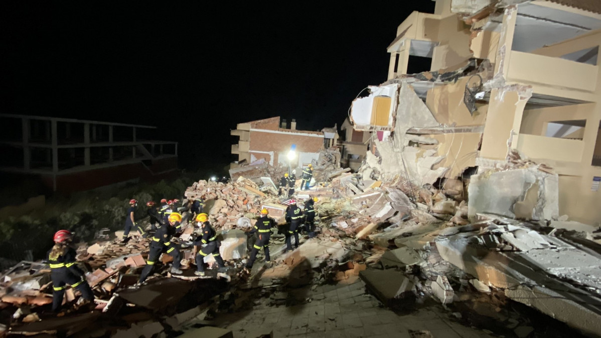 Edificio derrumbado en Peñíscola