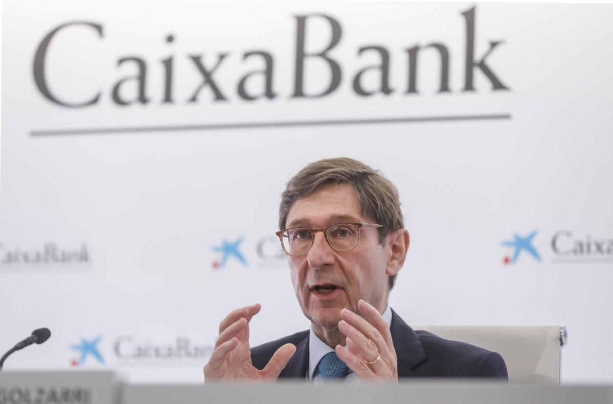 Archivo - El presidente de CaixaBank, José Ignacio Goirigolzarri, interviene durante una rueda de prensa en la Sede social de CaixaBank, en la Sede social de CaixaBank, Valencia, Comunidad Valenciana, (España), a 26 de marzo de 2021.