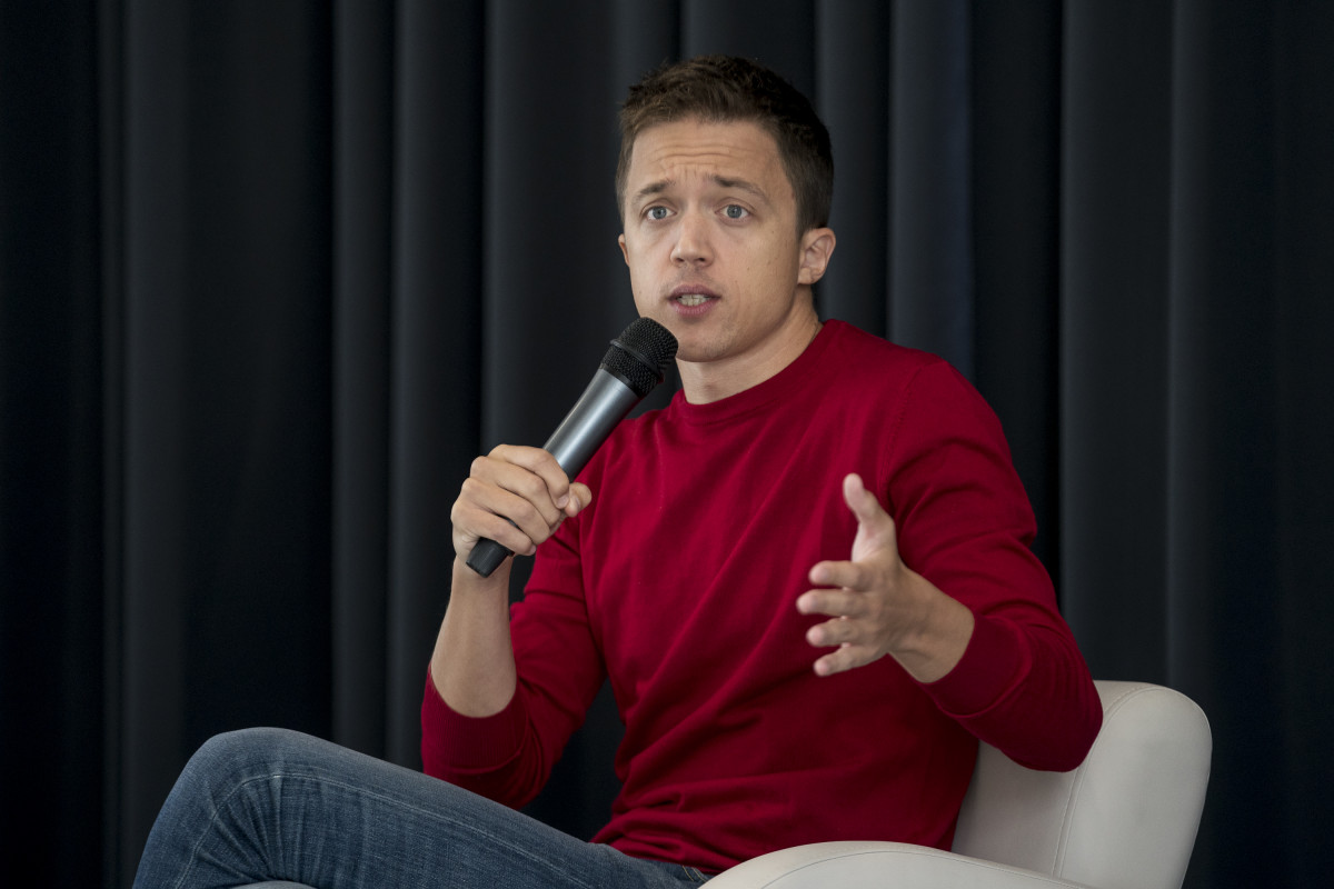 El líder de Más País, Íñigo Errejón, durante la presentación de su libro ‘Con todo. De los años veloces al futuro’, en el Círculo de Bellas Artes, a 22 de septiembre de 2021, en Madrid (España).
