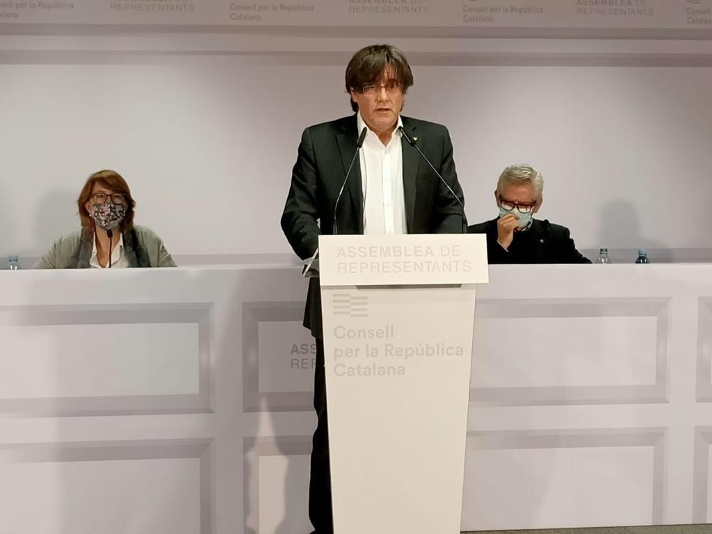Archivo - El expresidente de la Generalitat y presidente del Consell per la República, Carles Puigdemont