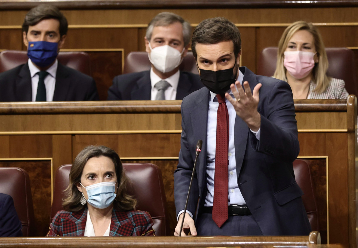 El líder del PP, Pablo Casado