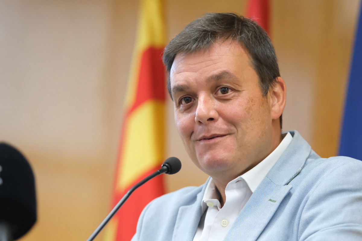 El presidente del Consejo Superior de Deportes (CSD), Víctor Francos, en rueda de prensa en la Subdelegación del Gobierno en Tarragona para explicar las medidas que adoptará el CSD en relación con el 'caso Rubiales'.