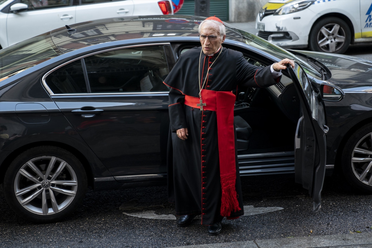 EuropaPress 4449790 arzobispo emerito madrid antonio maria rouco varela llega coche solemne