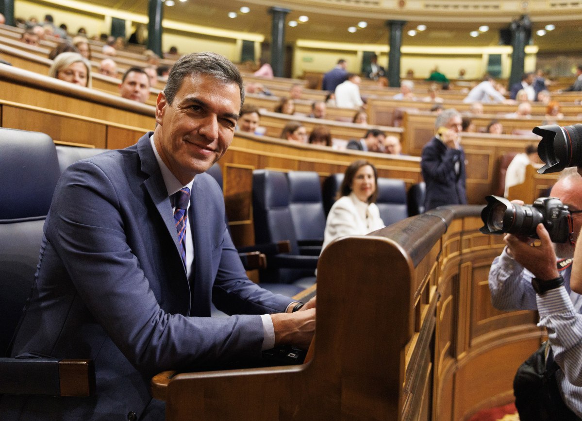 Archivo - El presidente del Gobierno en funciones, Pedro Sánchez, en un peno del Congreso